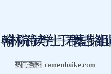 翰林院侍读学士丁君墓志铭组词是什么意思的图片